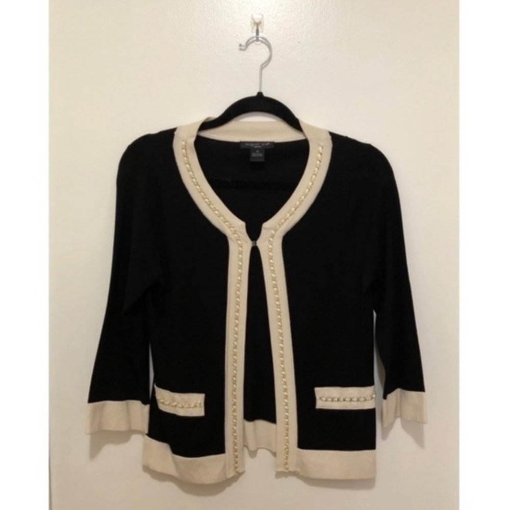 Black & Cream Cardigan